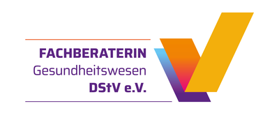 Steuerberater RKK – Zertifizierte Fachberaterin für das Gesundheitswesen (DStV e.V.) Zertifizierungslogo: Fachberaterin Gesundheitswesen DStV e.V. – Auszeichnung für Steuerberater RKK